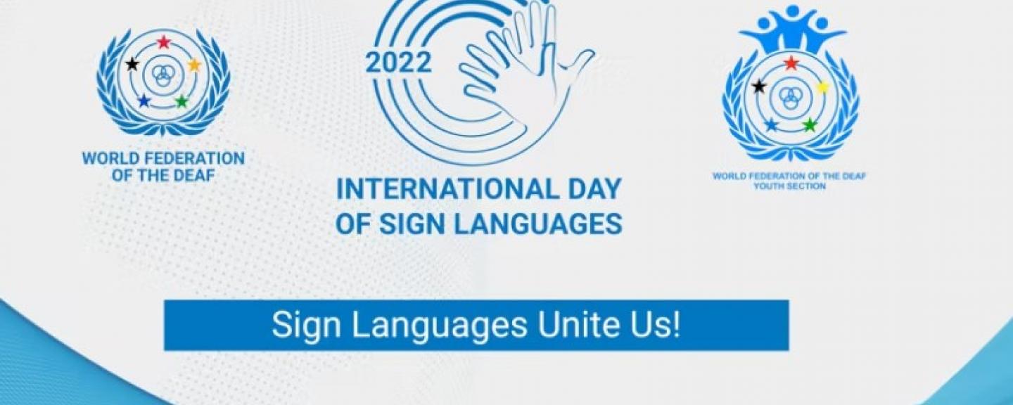 Sign Language Day 2022 logo