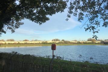 A view overlooking a reservoir.