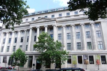 The Wellcome Collection Building as seen from Euston Road 