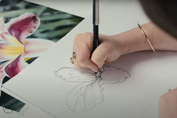 Flower drawing